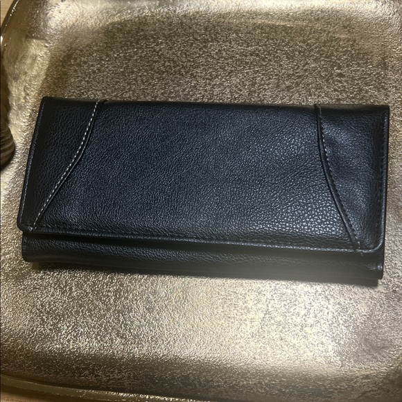 Vintage Genuine Leather Black Wallet Handbags - #1532** Vintage Black Genuine Leather Wallet